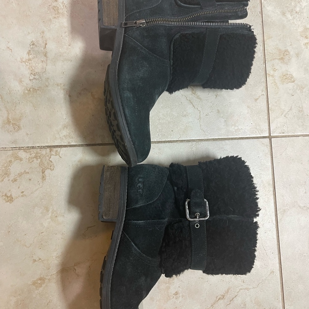 UGG Black Heeled Boots